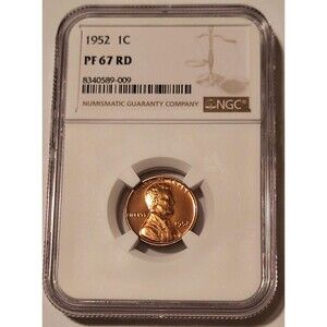 1952 Lincoln Wheat Cent Proof PF67 RED NGC